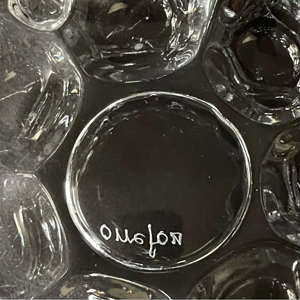 Orrefors Kostaboda raspberry bowl